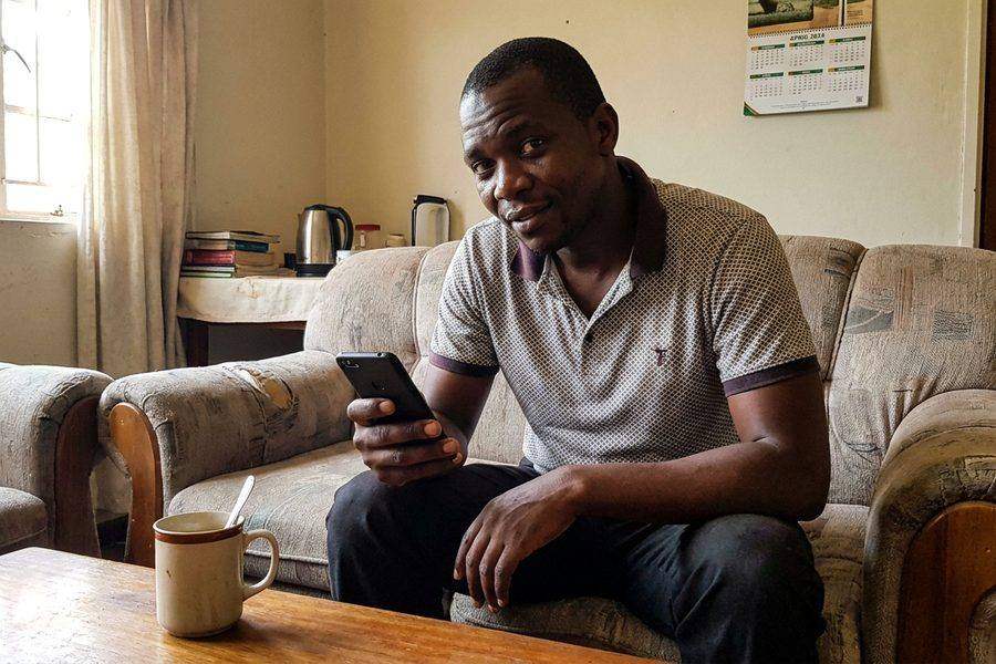 Tanaka Moyo at home in Harare